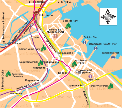 Yokohama center map