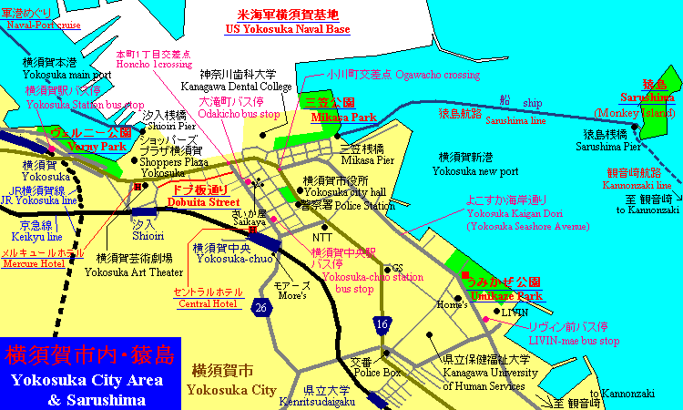 Yokosuka map