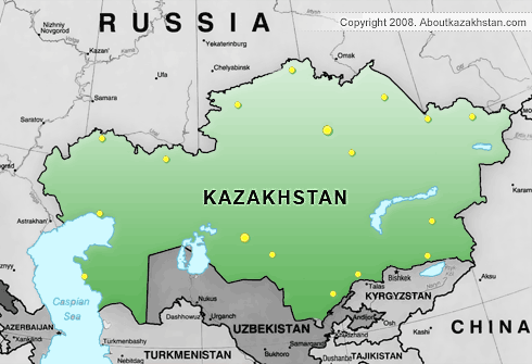 map of kazakhstan