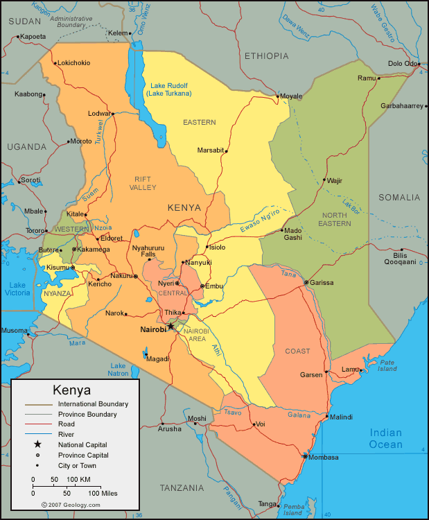 MAP OF KENYA