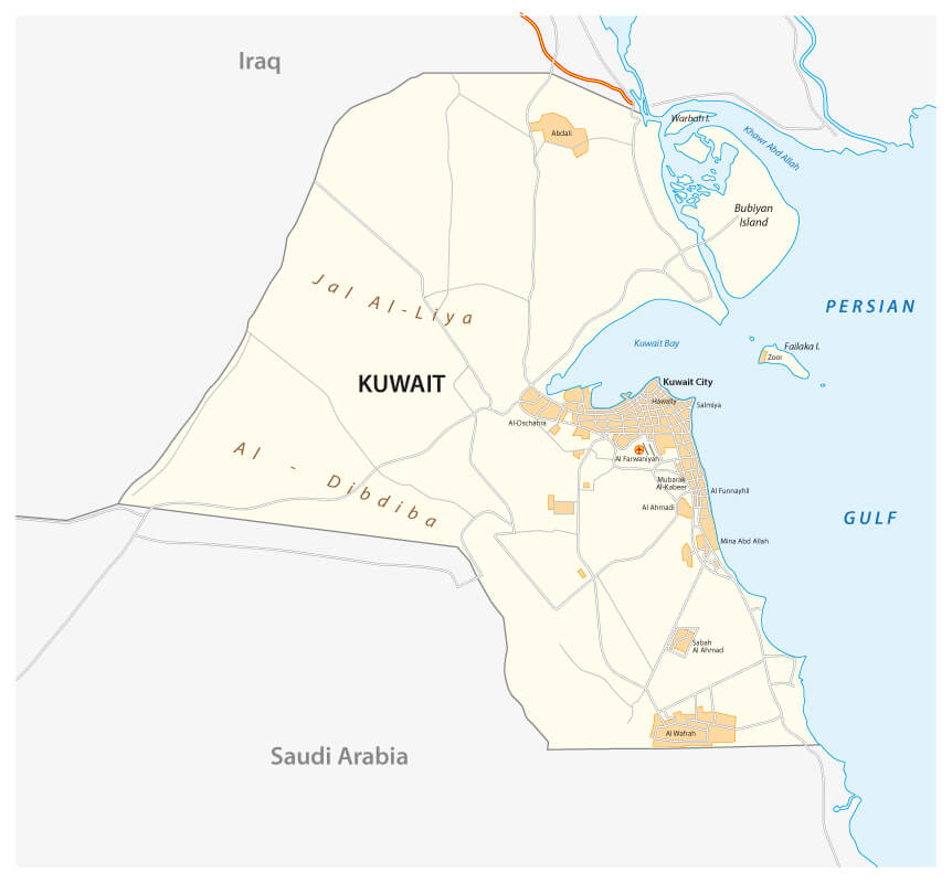 Kuwait road Map