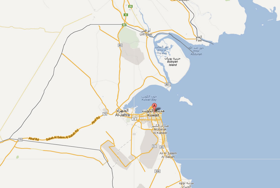 map of Hawalli kuwait