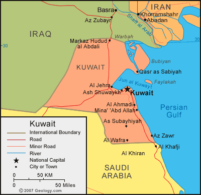 Jahra Kuwait map