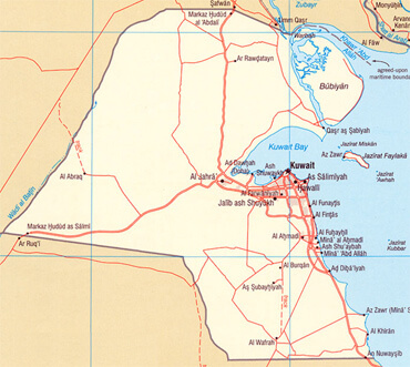 kuwait politic map