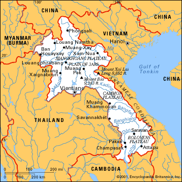 laos cities map