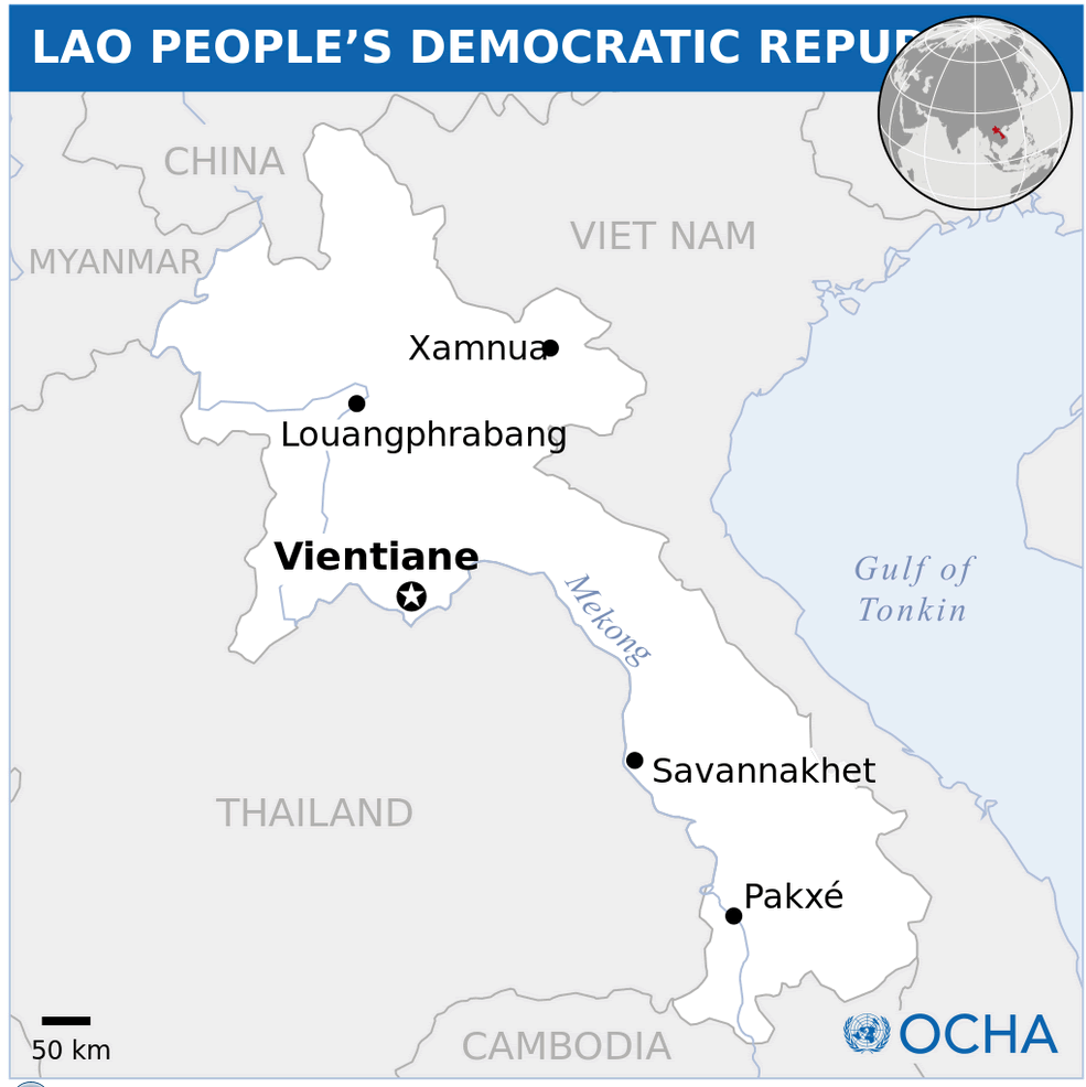 laos location map
