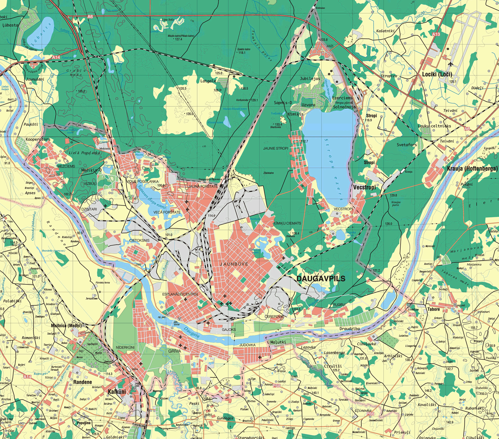 Daugavpils map