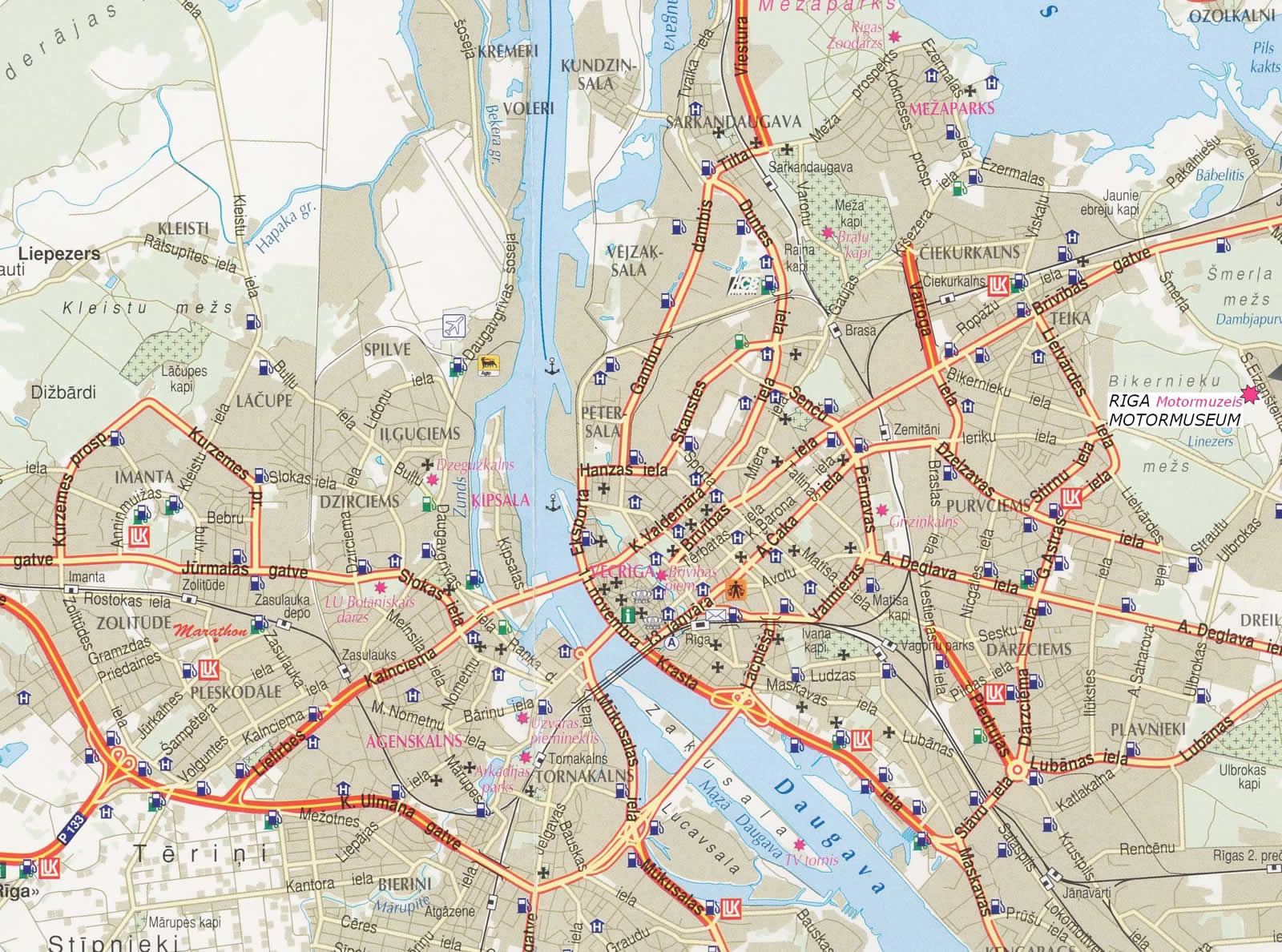 Daugavpils center map