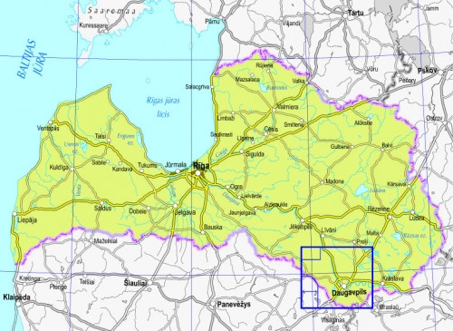 Daugavpils map latvia