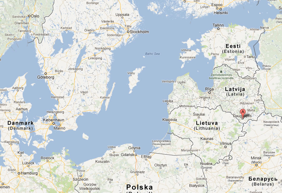 map of Daugavpils latvia