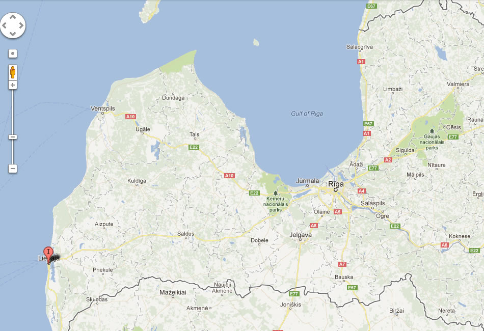 map of Liepaja