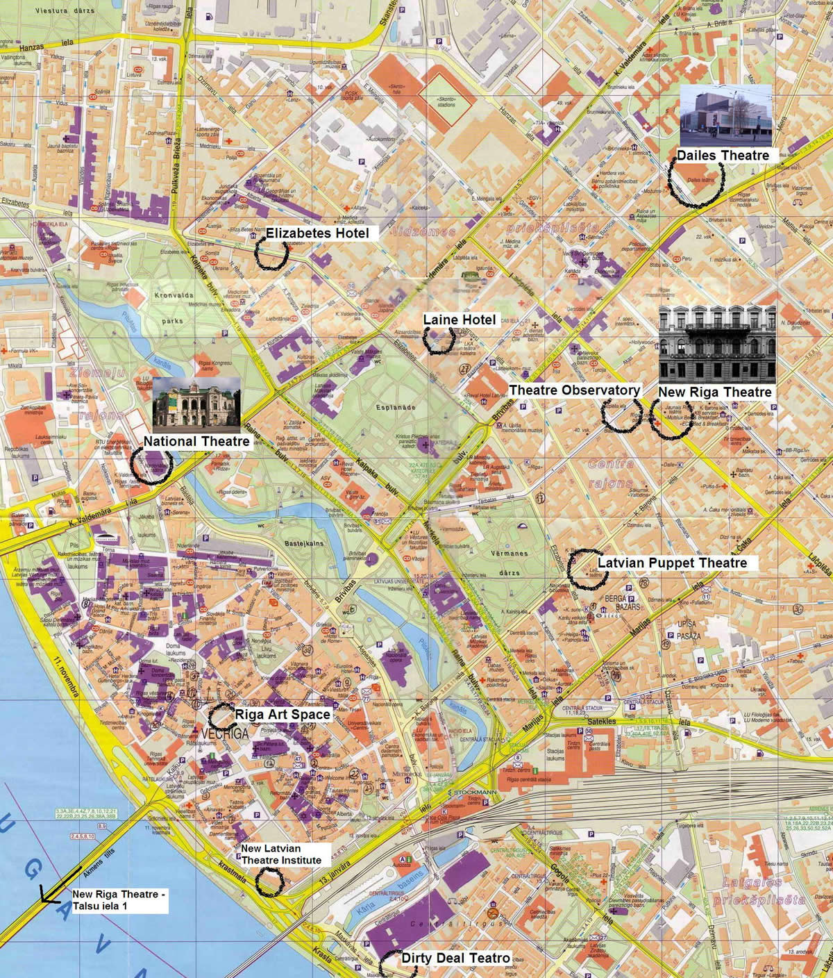Riga tourism map