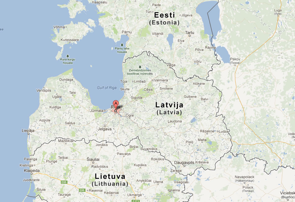 map of Riga latvia