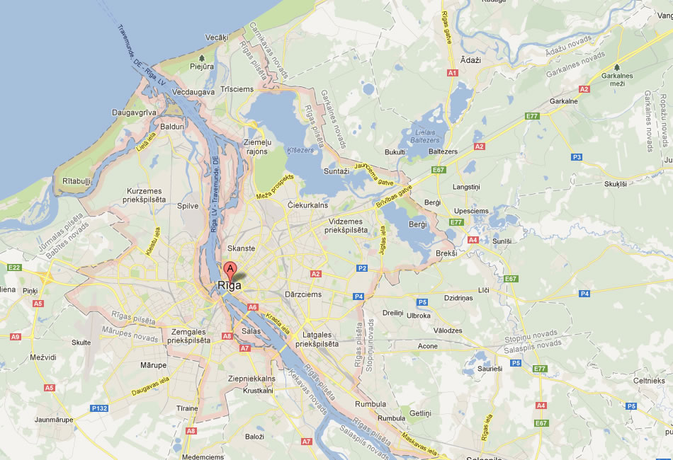 map of Riga