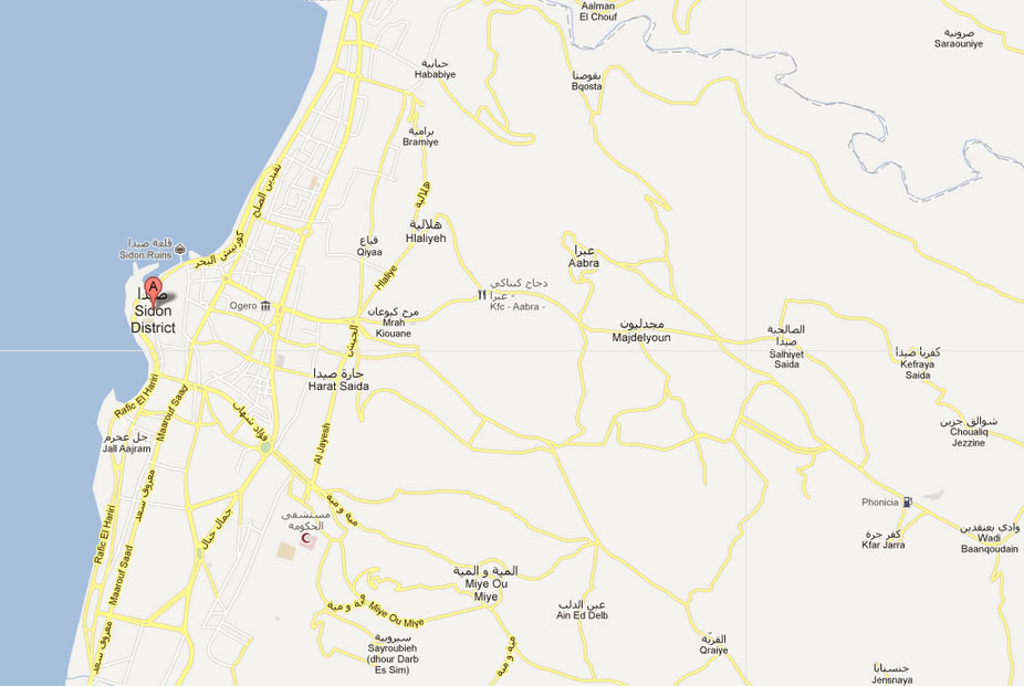 map of Saida