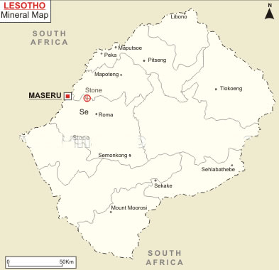 moyeni mineral map lesotho