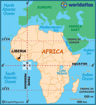 liberia map africa