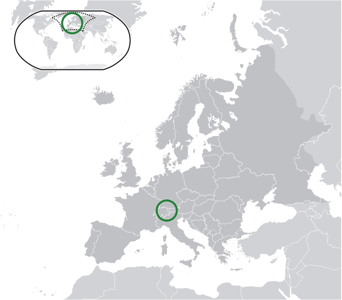 Liechtenstein Location Map Europe