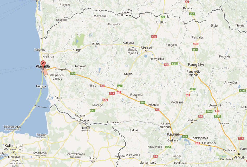 map of Klaipeda