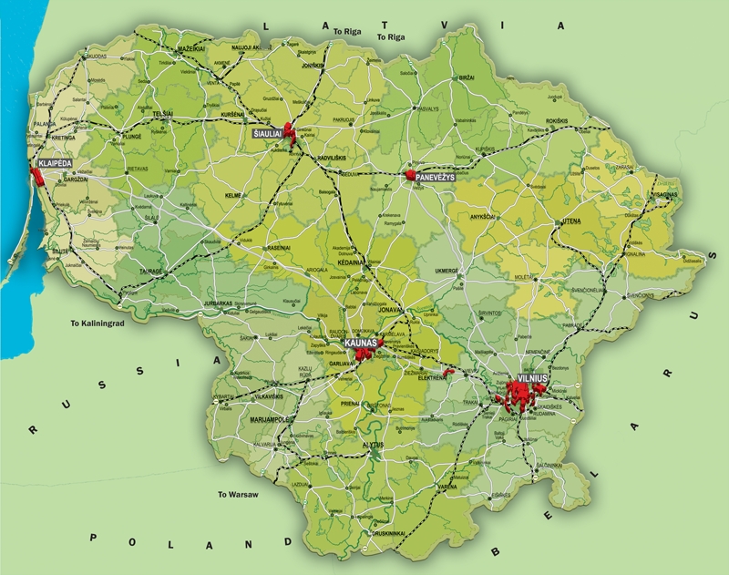 lithuania Siauliai map