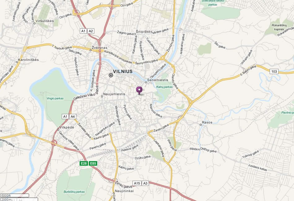 map lithuania Vilnius