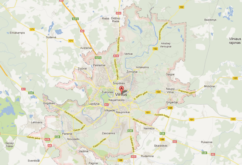map of Vilnius