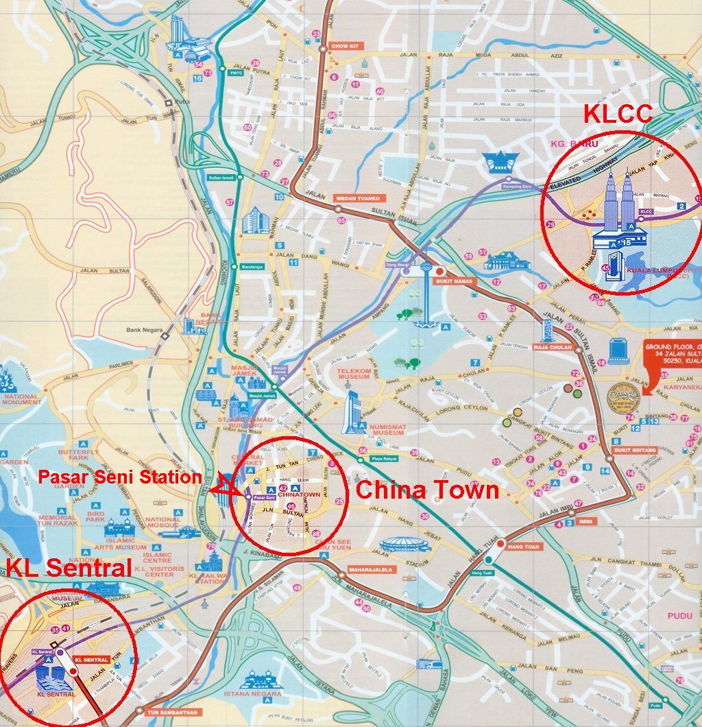 Kuala Lumpur city center map