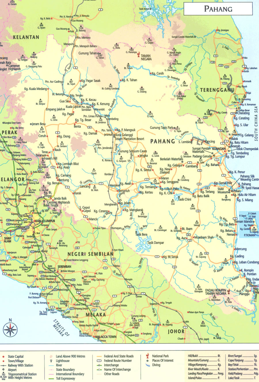 Kuala Lumpur area map