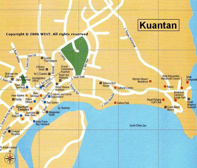 Kuantan city map