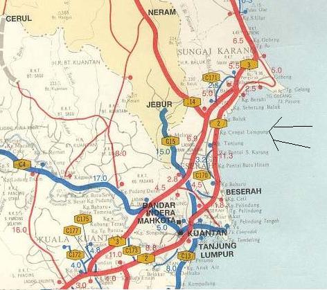 Kuantan center map