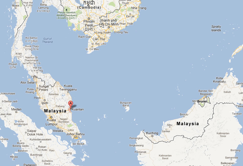 map of Kuantan malaysia