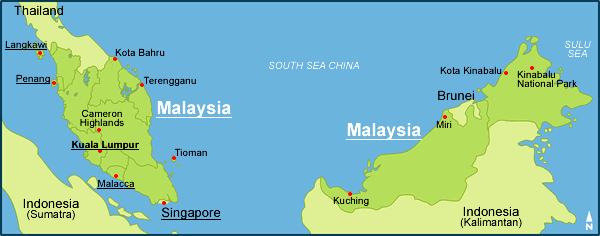map malaysia