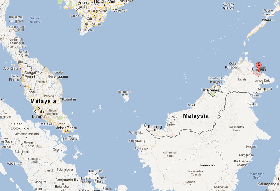 map of Sandakan malaysia