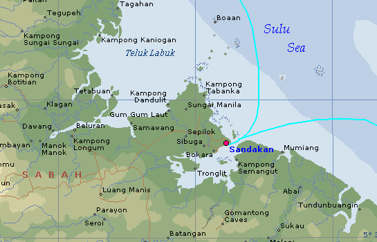 Sandakan city map