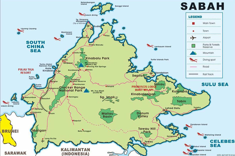 Sandakan map