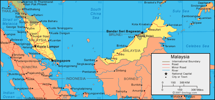 Sandakan map malaysia