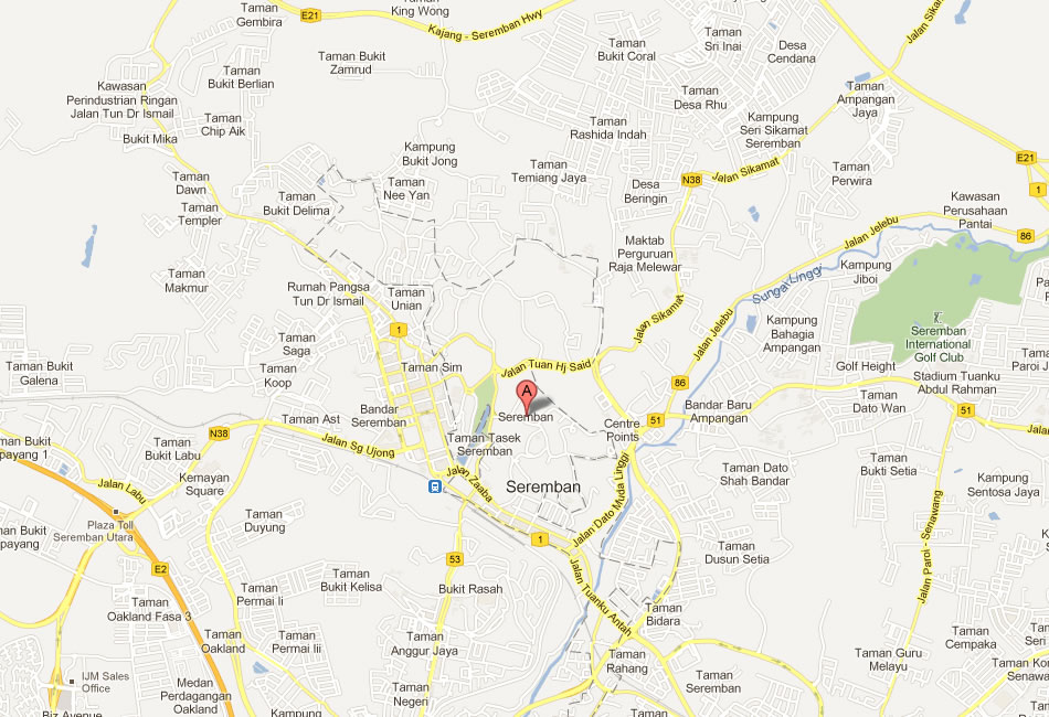 map of Seremban