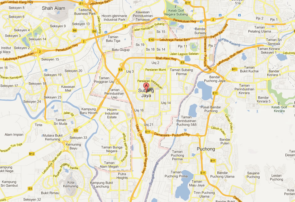 map of Subang Jaya