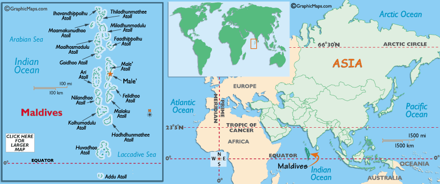 Maldives Asia Map