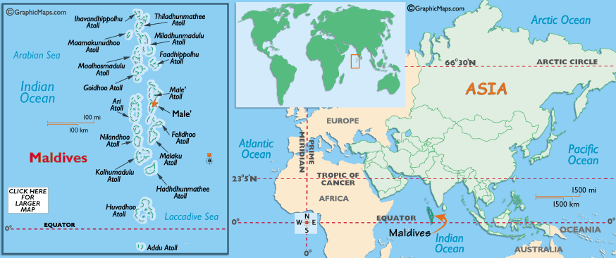map of Maldives