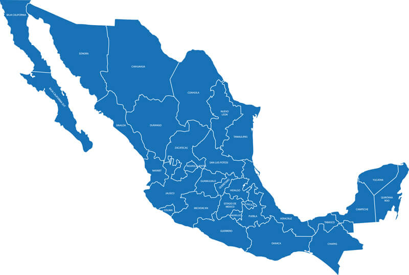 Mexico Blank Map