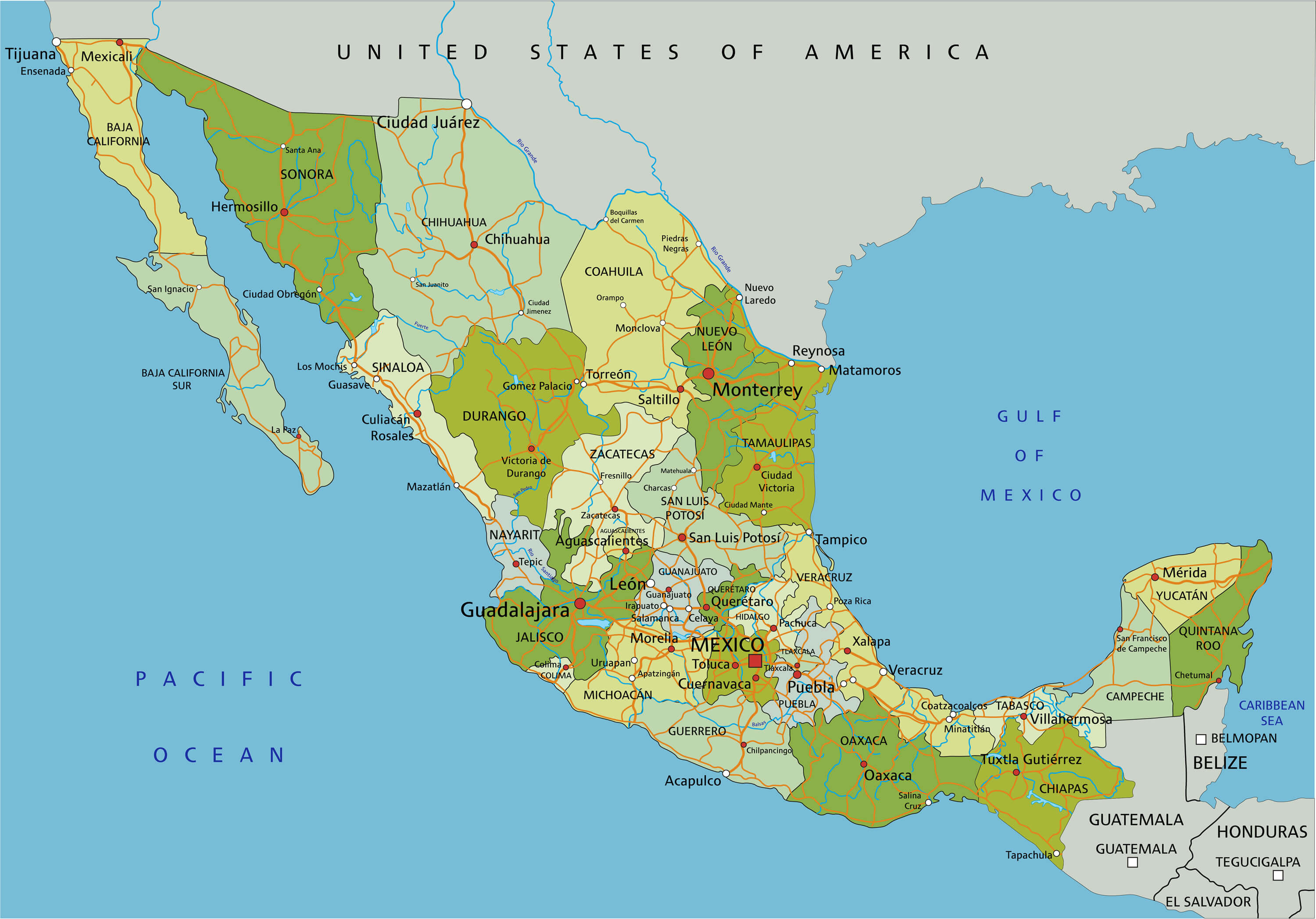 Mexico Political Map