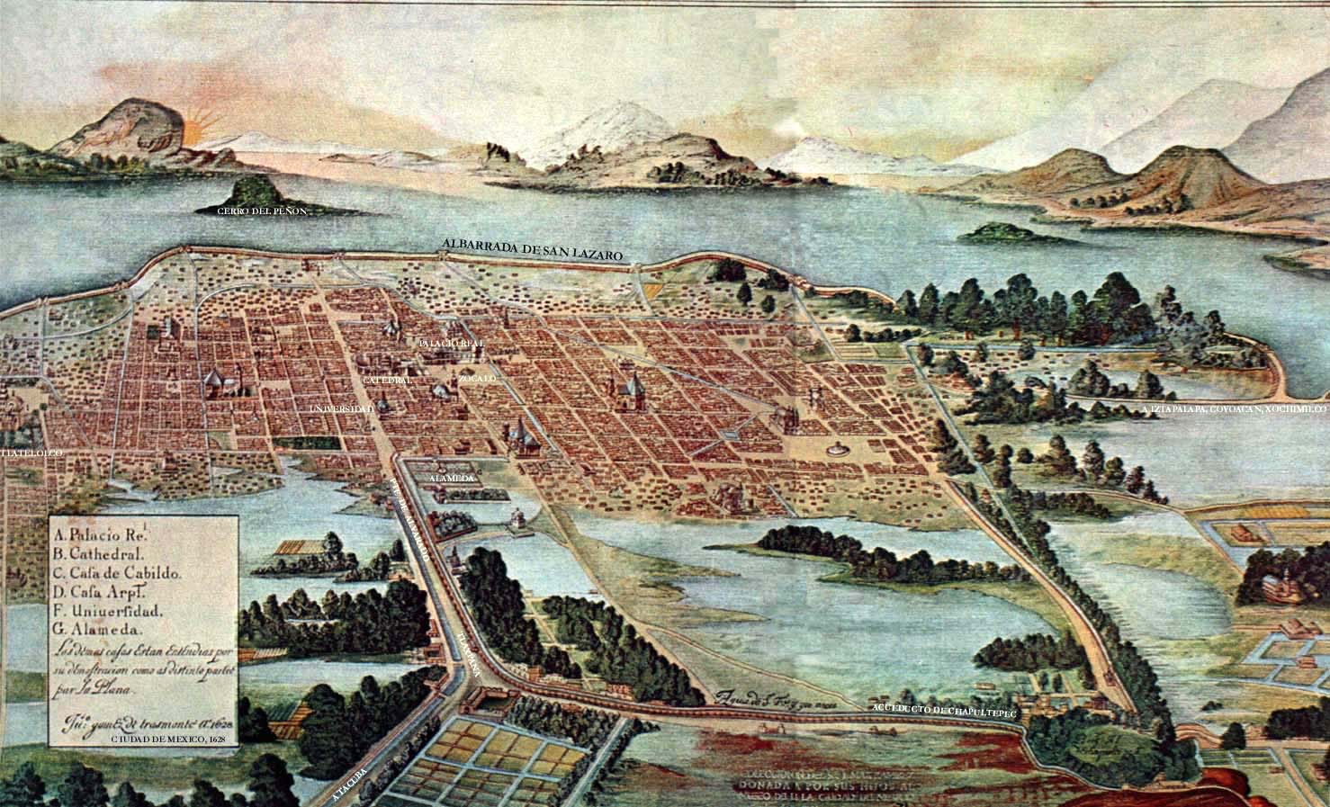 historical map of mexico city