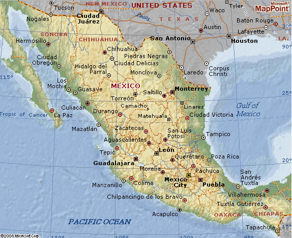 mexico city map mexico