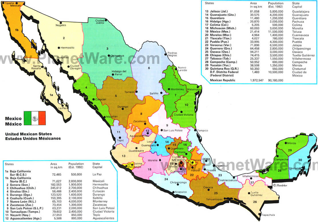 Mexico States Map