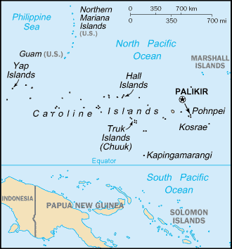 micronesia map papua new guinea