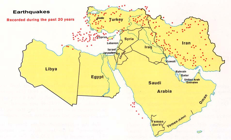 middle east earthquakes 1973