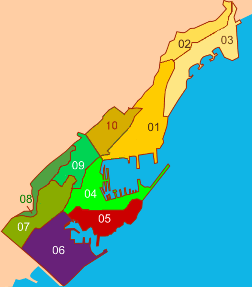 monaco districts map