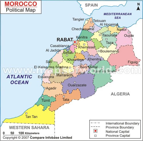 morocco political map