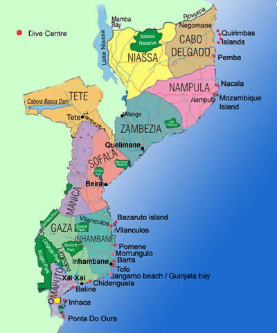 mozambique regional map